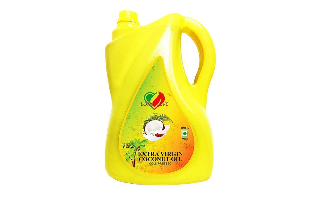 Long Live Extra Virgin Coconut Oil, Cold Pressed    Plastic Jar  5.250 litre